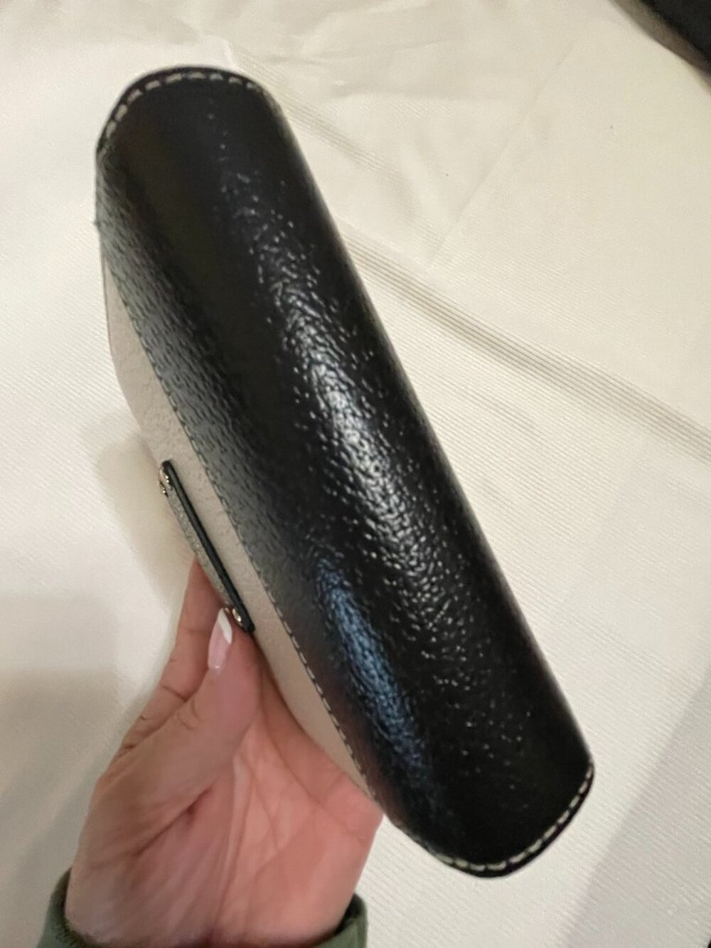 Kate Spade Wellesley Cara zip around & snap Wallet Two-Tone Black and Cream - Picture 4 of 16